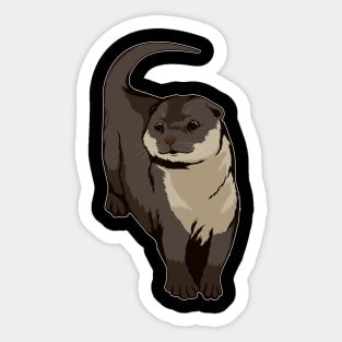 Sea Otter Art Illustration Hammy Sticker